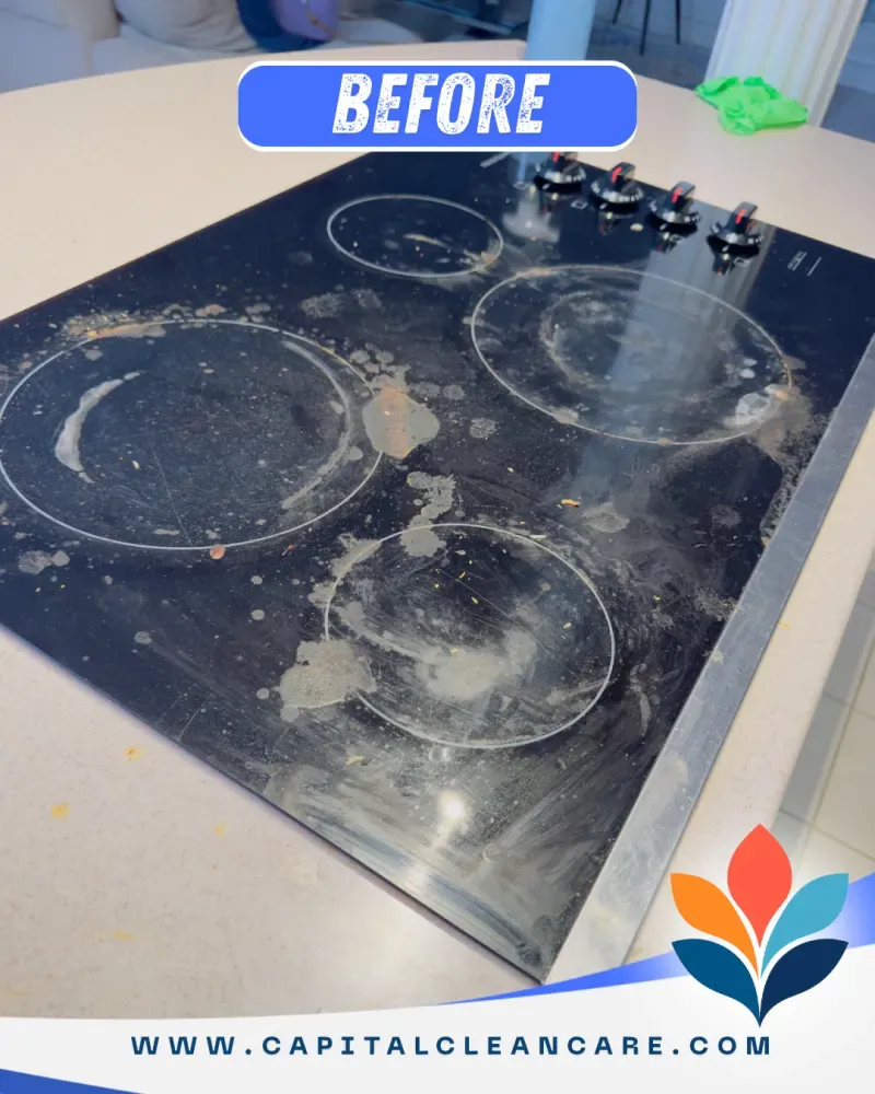 Stovetop before cleaning